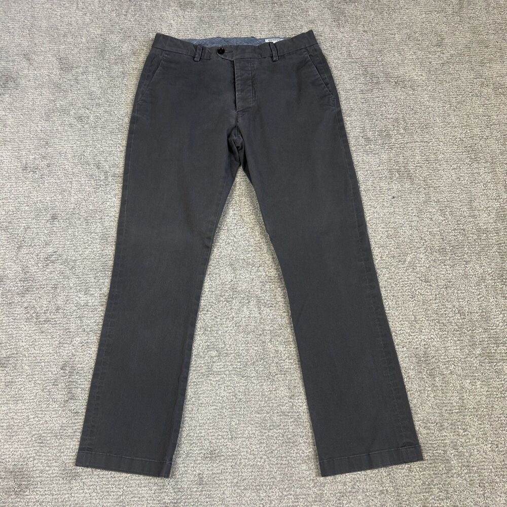 Gustin Pants Mens 36 Gray Cotton Pockets Straight Leg Actual 34x31 Button Fly